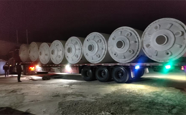 甘谷锥底桶交付现场